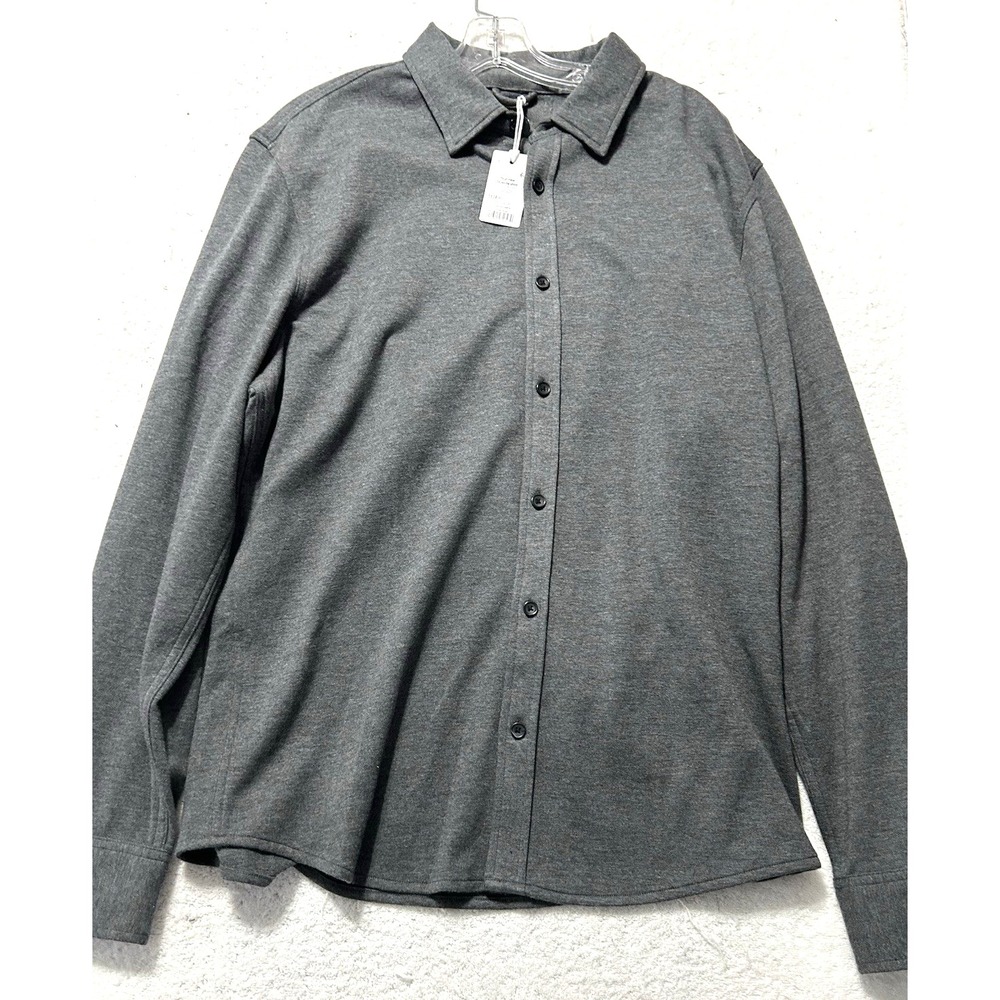 Marine Layer Pacifica Stretch Shirt Charcoal Heather Men's Size XL (A7)